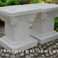 Soclu, stativ, alb marmorat, model S64.