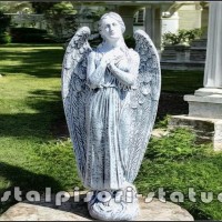 Statueta ingeras mare, gri patinat, model S20.