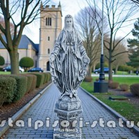 Statueta fecioara Maria, gri antichizat, model S97.