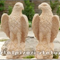 Set 2 vulturi, acvile, soimi, uliu, galben antichizat, model S82.