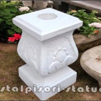 Soclu, stativ, alb marmorat, model S27.