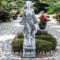 Statueta zeita Flora, gri patinat, model S5.