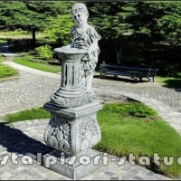 Set stativ cu copil la cismea, gri patinat, model S27-S93.