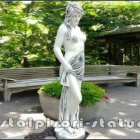 Statueta domnita ornament, gri patinat, model S30.