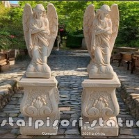 Set doi ingerasi cu soclu, galben antichizat, model S27-S59.