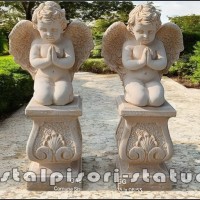 Set doi ingerasi cu soclu, galben antichizat, model S4-S27.