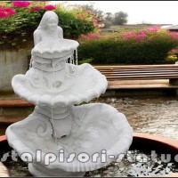 Fantana arteziana scoica mare, din beton, model F6.