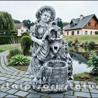 Statueta tarancuta la pompa, gri patinat, model S105.