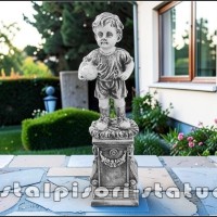 Statueta fotbalist pe stativ, gri antichizat, model S102-S109.