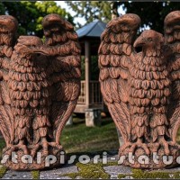 Statueta vultur, acvila, soim, uliu, terracotta patinat, model S13.