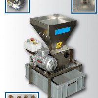 Masina de macinat / granulat alune, nuci, migdale-diferite dimensiuni ale granulelor