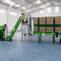 Linie procesare nuci- spargere, separare, sortare