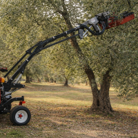 Scuturator cu brat pantograf pentru pomi fructiferi – nuci, alune si migdale