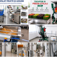 Linie suc natural din fructe si legume – utilaje procesare mere pere catina morcovi sfecla si altele