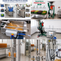 Linie suc natural din fructe si legume – utilaje procesare mere pere catina morcovi sfecla si altele