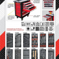 Dulap Yato cu scule.Dulap cu chei Yato YT-5530.Banc de lucru echipat 177 piese.Banc cu scule profi Yato. Dulap 6 sertare