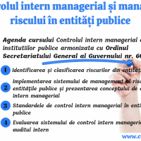 Curs online autorizat Controlul intern managerial si managementul riscului in entitati publice
