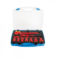 Set capete chei tubulare izolate la 1000 V in cutie de plastic 13 - 27 / 10 piese - Unior ( 621646 )