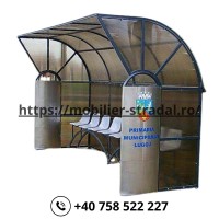 Statie autobuz cu laterale din inox #ST252