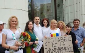 miting pentru sustinerea jandarmeriei