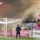 Romania Serbia fumigene in tribune