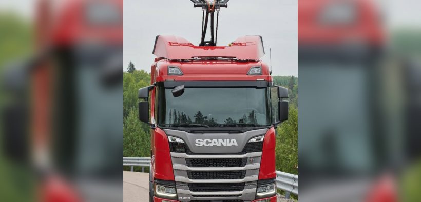 camion Scania pentru autostrada electrica