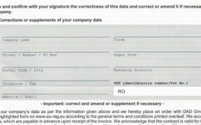formular European Register of Commerce (ERC)