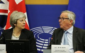 Theresa May and Jean Calude Juncker